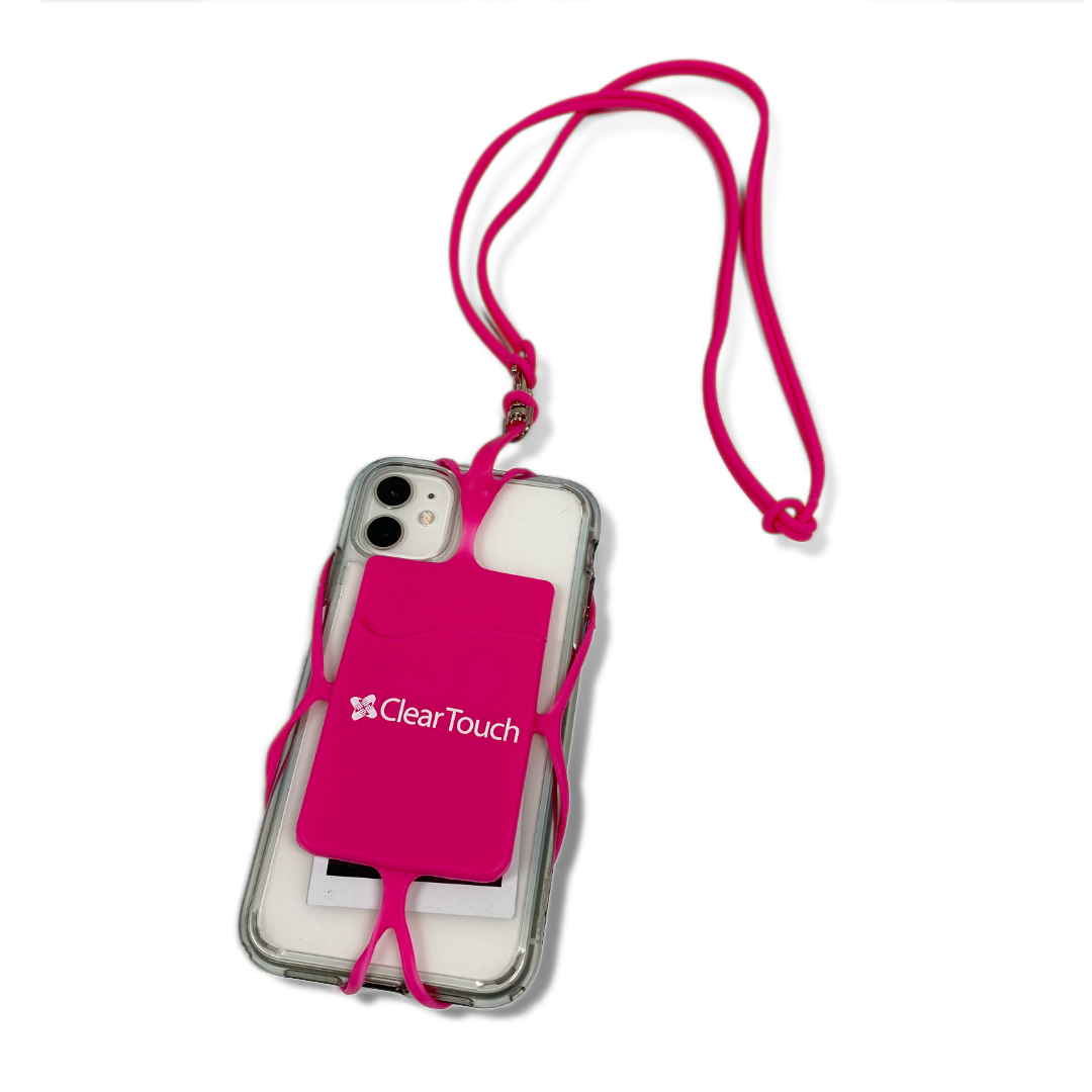 Pink Cell Phone Holder Lanyard (Pack of 10)